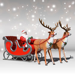 Santa's Sleigh and Reindeer