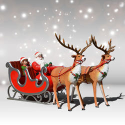 Santa's Sleigh and Reindeer